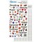 Paper Accents Calendar Sticker Month & Number, Large, Color, Planner Essentials monthly planner stickers, calendar stickers include months, Numbers and holiday celebrations in color.